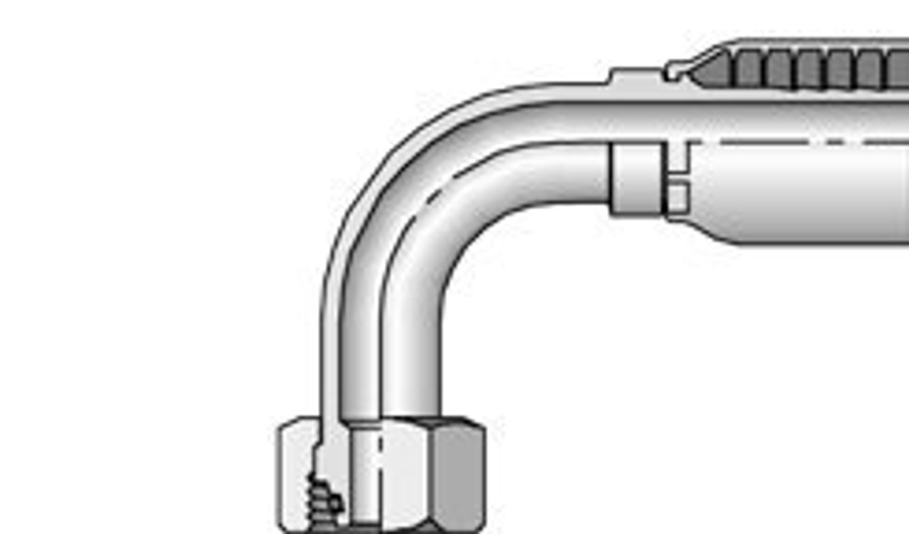 Parker 1CF43-6-4 # 6 Female Metric L x 1/4" i.d. Hose Fitting| Next Day Fittings