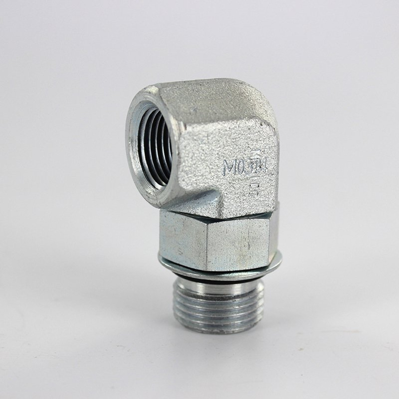 Parker 8-3/8 Aoeg-S #8 Male Sae X 3/8" Female Npt - 90 Degree Elbow Fitting