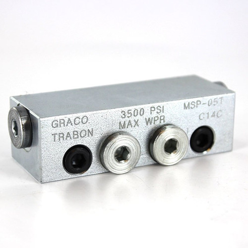 Graco 562720 Progressive Divider Valve Msp-05T Trabon Msp Modular Divider Valve 0.005 Cu In Twin 106-100-175