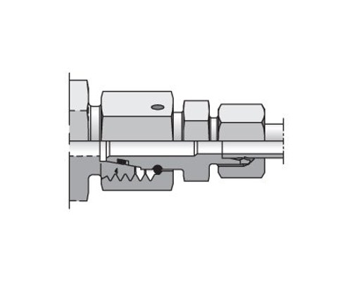 Parker RED16/10ZSCF Straight Connector