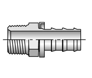 Parker 30182-12-12 82 Series Rigid Hose Fitting 3/4 in. x #12 Tube Male