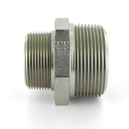Parker 1 X 3/4 FF-S Male Hex Pipe Nipple 1 NPT X 3/4 NPT Steel| Next Day Fittings