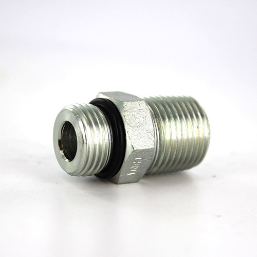 Parker 8-1/2 F5OF-S Male SAE Adapter 3/4-16 ORB X 1/2 NPT Steel| Next Day Fittings