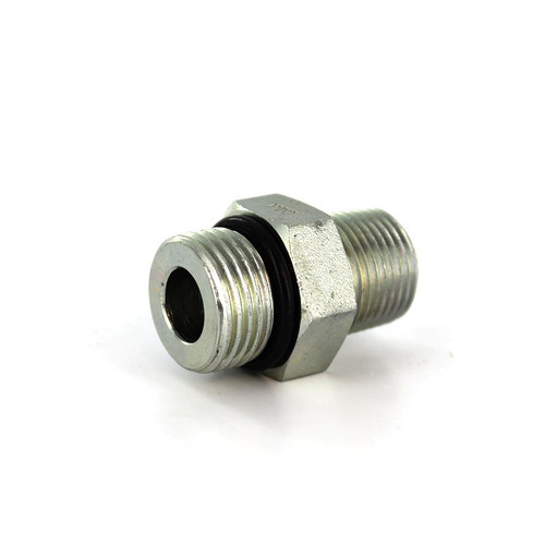 Parker 8-3/8 F5OF-S Male SAE Adapter 3/4-16 ORB X 3/8 NPT Steel| Next Day Fittings