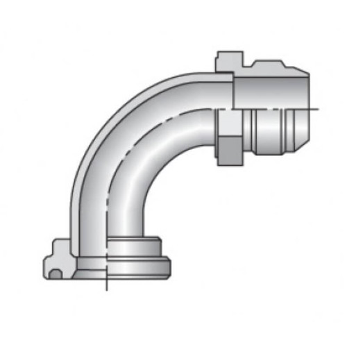 Parker 19T3-8-8 Adapter Elbow 1/2 Code 61 Flange X 1/2 JIC Male Steel| Next Day Fittings