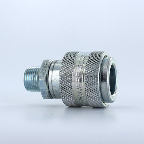 Parker 3050-3 Valved Hydraulic Quick Coupler 3/8 NPT Male Steel