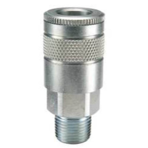 Parker 24 Valved Pneumatic Quick Coupler 3/8 NPT Male Steel