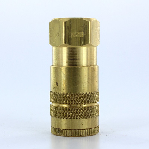 Parker B23E 20 Series Coupler Brass 1/4" Body Size 3/8" Npt Female Port General Purpose Accepts Industrial Interchange Nipples (A-A-59439 Mil-C-4109F Iso 6150-B) 27.4" Hg Vacuum-300Psi (21Bar) Wp Nbr Seals Temp F: (-40 To +250)
