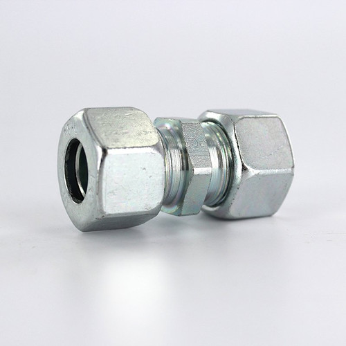 Parker G15LCF EO Metric Tube Union 15mm Tube X 15mm Tube Steel| Next Day Fittings