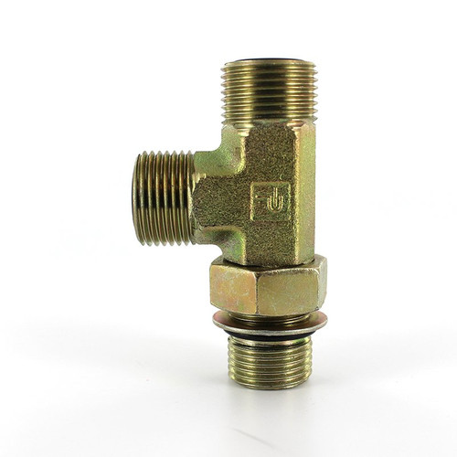 Parker 8 R5OLO-S #8 Male O-ring Face Seal x #8 Male SAE x #8 Male O-ring Face Seal Fitting - Run Tee | Next Day Fittings