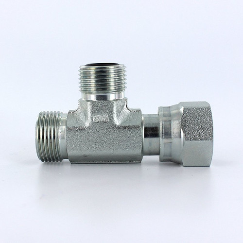 Parker 8 R6LO-S Seal-Lok Run Tee 1/2 X 1/2 ORFS Swivel X 1/2 Steel| Next Day Fittings
