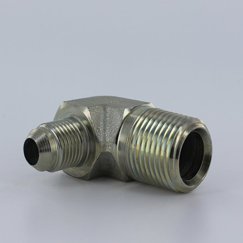 Parker 6-8 CTX-S Male Adapter Elbow 3/8 JIC X 1/2 NPT Male Steel| Next Day Fittings