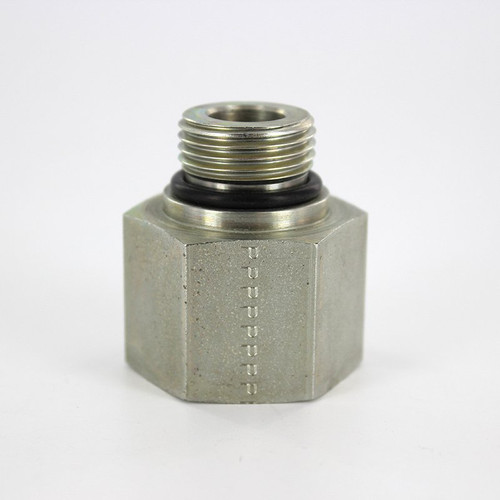 Parker 10-12 F5OG5-S SAE Adapter 5/8 ORB Male X 3/4 ORB Female Steel| Next Day Fittings