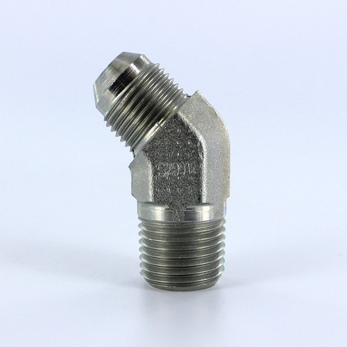 Parker 8-8 VTX-S Male 45 Deg Elbow 1/2 JIC X 1/2 NPT Male Steel| Next Day Fittings