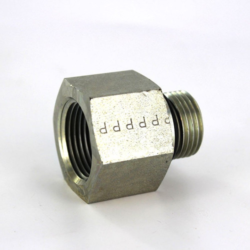 Parker 10-3/4 F5OG-S SAE Adapter 7/8-14 ORB Male X 3/4 NPT Female Steel| Next Day Fittings