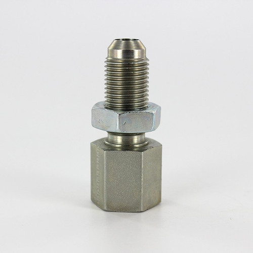 Parker 6 WGTX-WLN-S # 6 Male JIC Bulkhead (Includes Locknut) by 1/4 Female NPT - Straight | Next Day Fittings