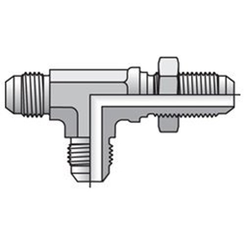 Parker 6 WJJTX-WLN-S # 6 Male JIC by # 6 Male JIC Bulkhead (Includes Locknut) by # 6 Male JIC - Run Tee | Next Day Fittings