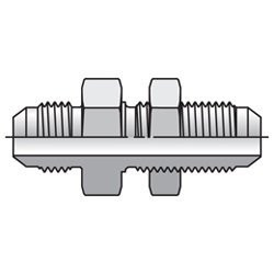 Parker 5 WTX-WLN-S # 5 Male JIC by # 5 Male JIC Bulkhead (Includes Locknut) - Straight | Next Day Fittings