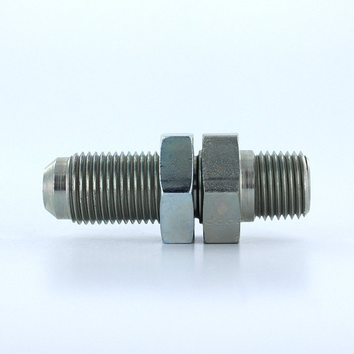 Parker 6 WFTX-WLN-S # 6 Male JIC Bulkhead (Includes Locknut) by 1/4 Male NPT - Straight | Next Day Fittings