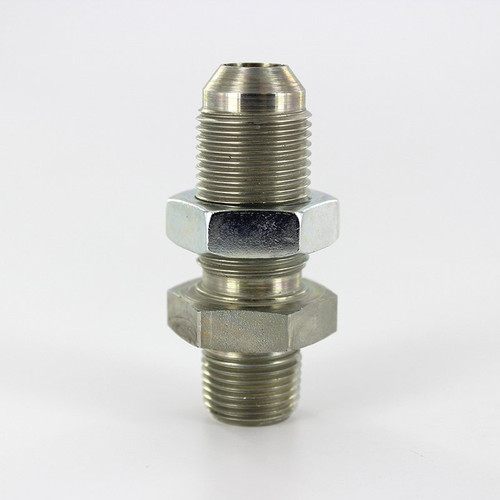 Parker 8-8 WFTX-WLN-S # 8 Male JIC Bulkhead (Includes Locknut) by 1/2 Male NPT - Straight | Next Day Fittings