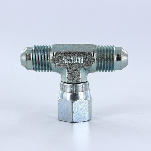 Parker 4 S6X-S Swivel Nut Branch Tee 1/4 X 1/4 X 1/4 Swivel Steel| Next Day Fittings