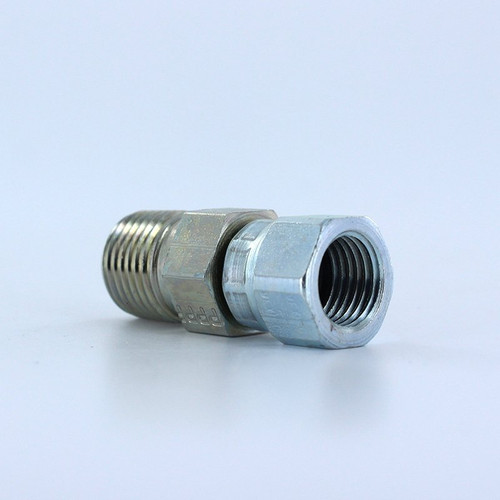 Parker 4-4 F6X-S Swivel Nut Adapter 1/4 JIC X 1/4 NPT Male Steel| Next Day Fittings
