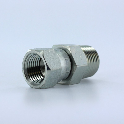 Parker 6-6 F6X-S Swivel Nut Adapter 3/8 JIC X 3/8 NPT Male Steel| Next Day Fittings