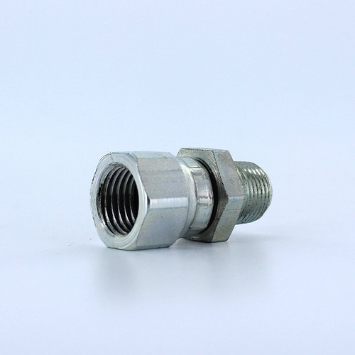 Parker 4 F6X-S Swivel Nut Adapter 1/4 JIC X 1/8 NPT Male Steel| Next Day Fittings