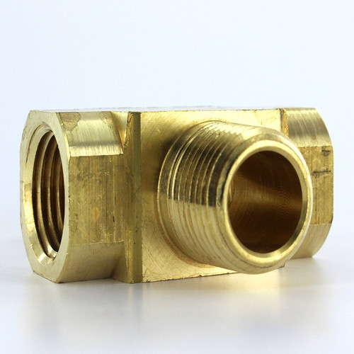 Parker 2224P-8 Male Branch Tee 1/2F X 1/2F X 1/2M Pipe Brass| Next Day Fittings