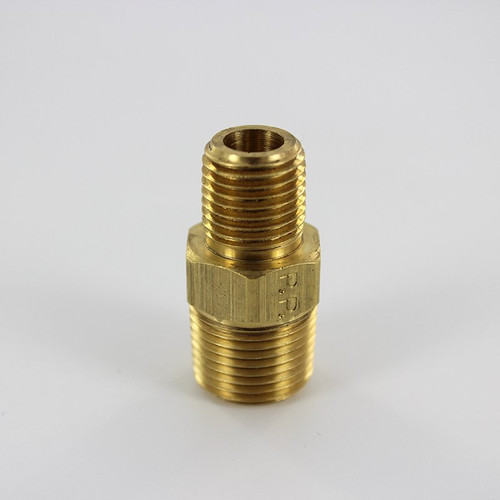 Parker 216P-6-4 Hex Pipe Nipple 3/8 Male X 1/4 Male Brass| Next Day Fittings