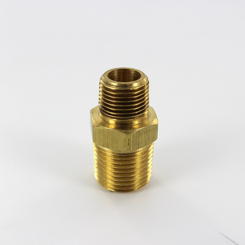 Parker 216P-8-6 Hex Pipe Nipple 1/2 Male X 3/8 Male Brass| Next Day Fittings