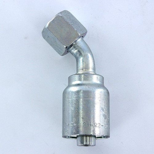 Parker 13743-8-8 Adapter 45 Deg 1/2 JIC Swivel X 1/2 Hose Steel| Next Day Fittings