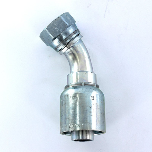 Parker 13743-16-16 Adapter 45 Deg 1 JIC Swivel X 1 Hose Steel| Next Day Fittings