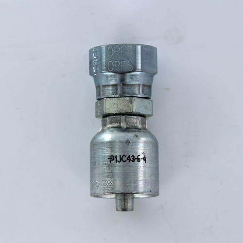 Parker 1JC43-6-4 Adapter Swivel 3/8 Seal-Lok X 1/4 Hose Steel