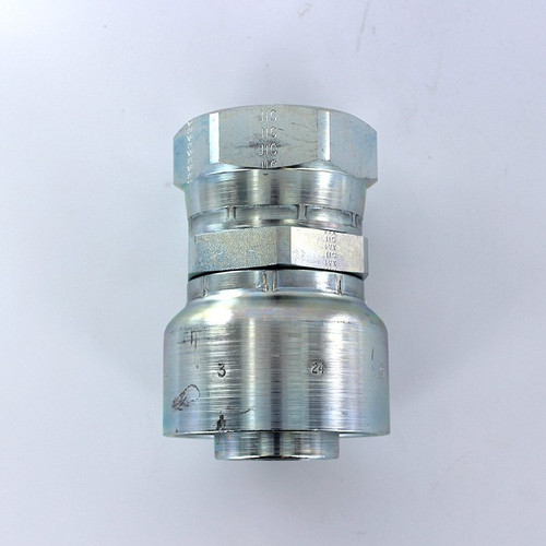 Parker 10643-24-24 Female Swivel Adapter 1-1/2 JIC X 1-1/2 Hose Steel| Next Day Fittings