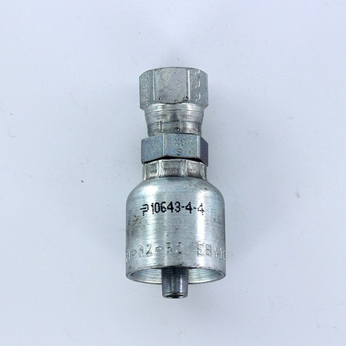 Parker 10643-4-4 # 4 Female JIC 37&deg; x 1/4" i.d. Hose Fitting| Next Day Fittings