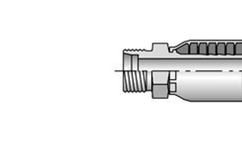 Parker 1D243-8-4 # 8 Male Metric S x 1/4" i.d. Hose Fitting| Next Day Fittings
