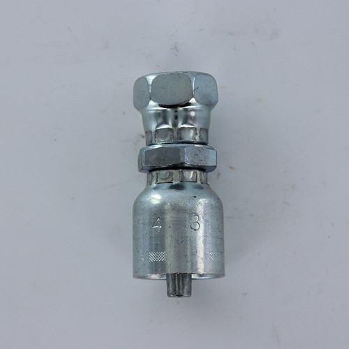 Parker 1FU43-4-4 Adapter Swivel 1/4 BSPP (Flare) X 1/4 Hose Steel| Next Day Fittings