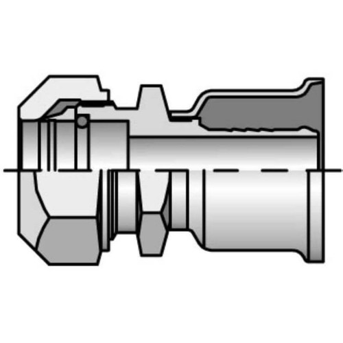 Parker 1T126-10-12 Refrig Tube Mender 5/8(w/Nut and Ferrule) X 3/4 Hose| Next Day Fittings