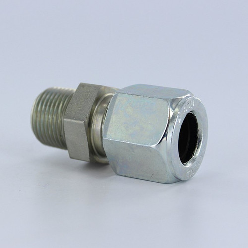 Parker 8 FBU-S Ferulok Male Adapter 1/2 Tube X 3/8 NPT Male Steel