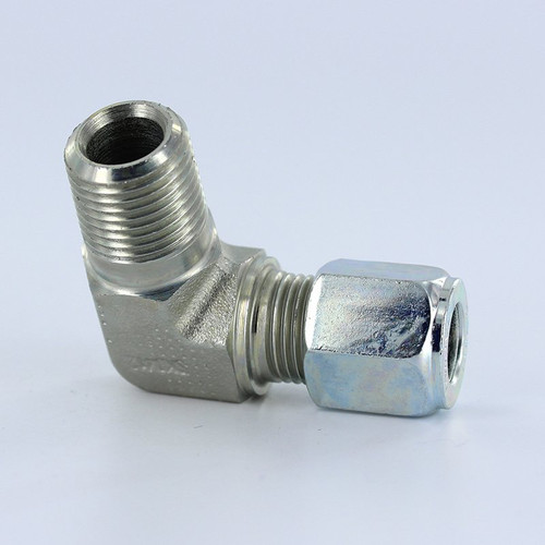 Parker 6-6 CBU-S Ferulok Male Elbow 3/8 Tube X 3/8 NPT Male Steel| Next Day Fittings