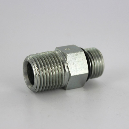 Parker 6-3/8 F5OF-S Male SAE Adapter 9/16-18 ORB X 3/8 NPT Steel
