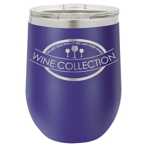 Stemless Wine Tumbler Purple 12oz