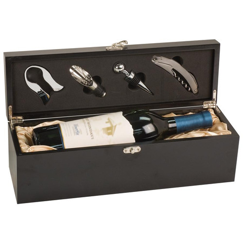 Wine Bottle Gift Box - Black Matte - Holds One Bottle