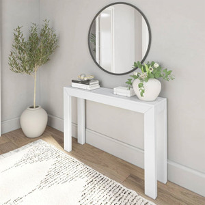 Solid Wooden Modern Accent Console Table / Sofa Table in White Wood Finish Q280-WBSCT129257463