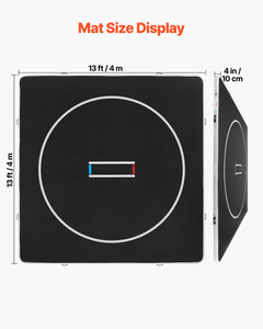 13x13 ft Wrestling Mat Inflatable, Martial Arts Thick Mat for Home Gym Exercise, PVC Foldable Train E415-CQKSJD1313FTJIMK4001V1