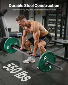 Multi-Grip Barbell, 2-inch 3 Positions Swiss Bar, 550 LBS Capacity Heavy Duty Swiss Barbell Trainin E415-RSG82INCHHS0AFHH4001V0