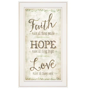 Faith 1 White Framed Print Wall Art N270-405429