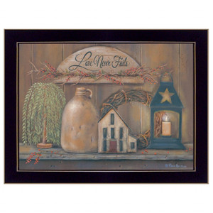 Love Never Fails 4 Black Framed Print Wall Art N270-415860