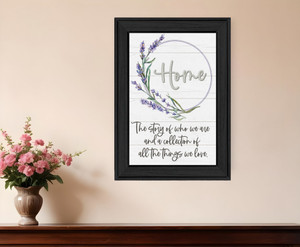 Home a Circle of Love Black Framed Print Wall Art N270-529653